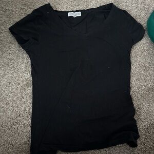 Planet Gold Women's Classic Black Short Sleeve Tee